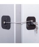 Childproof Refrigerator Lock - Fridge and Freezer Security with Keys (Black, 1 Pack) - Buy Online on GoSupps.com