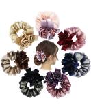 inSowni 7 Pack Sparkly Crystals Pearls Rose Flower Lace Hair Scrunchies Ties Elastics Bands Rubber Hairbands Ponytail Holders Floral Headbands Fancy Decorative Accessories for Women Girls Thick Hair - Buy Online on GoSupps.com