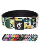 Buy Tspro Tactical Dog Collar - Military Standard 3.3cm Wide Adjustable Camo Green Strong Dog Collar with Metal Buckle | International Shipping - Buy Online on GoSupps.com