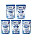 Pure Baking Soda 1KG x 5 5KG VEGAN 100% Sodium Bicarbonate of Soda Food Grade | Baking Soda for Cooking & Drinking & Cleaning | Aluminium Free | BPA Free | Raising Agent - Buy Online on GoSupps.com