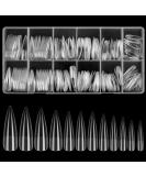 KOXXIAMOQ 240pcs Transparent Coffin Nail Tips - Extra Long Gel & Acrylic Nail Art for Stunning Manicures - Buy Online on GoSupps.com
