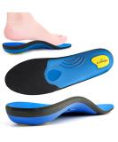 Strong Arch Support Insole for Foot Fatigue & Heel Soreness Relief - Unisex Insert UK-5 (Size 9.44/24cm) Blue - Buy Online on GoSupps.com
