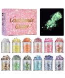 Dealkits glitter face 12 colors fluorescent chunky sequin festival body glitter glitter powder sequet set for face nails eyes hair masquerade party make-up glitter diy craftsmanship colorful - Buy Online on GoSupps.com