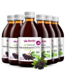 Organic Elderberry Juice 6 Pack (6x250ml) - 100% Cold-Pressed No Sugar Non-GMO Vegan - Berriespolska  - Buy Online on GoSupps.com