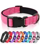 Heele Dog Collar - Soft Padded Neoprene Adjustable Reflective Collar for Small & Medium Dogs - Pink (40-66 cm) - Perfect for Training & Comfort - Buy Online on GoSupps.com