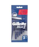 Gillette BlueII Men's Disposable Razors - Pack of 5 - 2-Blade Fixed Head - Buy Online on GoSupps.com