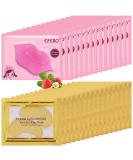 30 Pairs Lip & Under Eye Mask - 24K Crystal Collagen Patches for Puffy Eyes Fine Lines & Dark Circles Nourishing Lip Mask Sheet - Buy Online on GoSupps.com