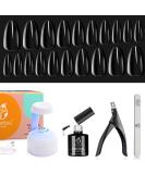 Beetles Easy Gel Tips Nail Extension Kit - 2-in-1 Glue Gel Base, Medium Almond Nails & UV LED Lamp - Buy Online on GoSupps.com