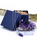 Amethyst Crystal Necklace 100g - Raw Cluster Stone for Protection & Healing - Buy Online on GoSupps.com