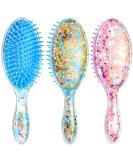 Kids Wet Hair Brush Set - 2 Confetti Glitter Detanglers for Girls | Soft Bristles Massage Brush | Ideal Christmas Holiday Gift (Bunny and Unicorn) - Buy Online on GoSupps.com