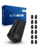 Alps Bear's hiking sticks 14 pieces Professional hiking stick attachment set for all common hiking sticks & Nordic -Walking sticks - rubber buffer pads for trekking sticks - asphalt - gravel & mountains - Buy Online on GoSupps.com