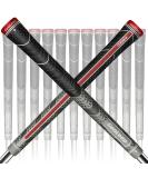 Geoleap ACE-R Golf Grips Set of 13 | Back Rib for Improved Control | Multi Compound Rubber and Cord Hybrid | Standard/Midsize | 7 Color Options | Midsize Gray - Buy Online on GoSupps.com