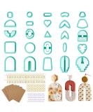 TAINSKY Polymer Clay Cutters Set  25 Shapes Clay Earring Cutters with 145 Earrings Accessories for Polymer Clay Jewelry Making Mint Green - Buy Online on GoSupps.com