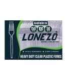 Lonezo 50 Clear Plastic Disposable Forks - Heavy Duty & Eco-Friendly Utensils - Buy Online on GoSupps.com