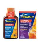 Theraflu Max Strength Daytime & Nighttime Flu Relief Syrup - Honey & Elderberry - 8.3 Fl Oz & 6 Count - Buy Online on GoSupps.com