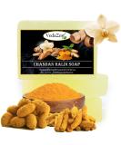 Chandan Haldi Handmade Soap Bar - 125g Sandalwood Turmeric Herbal Bathing Bar Set of 3 | Natural Essential Oils for Healthy Skin | All Skin Types - Buy Online on GoSupps.com
