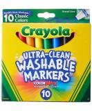 Crayola Ultraclean Broadline Classic Washable Markers (2-Pack) - Non-Toxic Kids Markers - Buy Online on GoSupps.com
