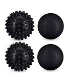 Relaxdays Massage Ball Set of 4 - Hedgehog & Smooth Lacrosse Balls Self-Massage for Fascia Relief - International Shipping Available - Buy Online on GoSupps.com