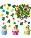 Buy Catelves 80 Pieces Edible Cake Decorations - Tropical Flowers for Wedding & Hawaii Jungle Theme - Buy Online on GoSupps.com
