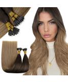 RUNATURE 14 Balayage Brown/Ash Blonde Nano Human Hair Extensions - 50g 14 A-Nano-#2/6/18 - Buy Online on GoSupps.com