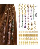 AUNEAL Hair Accessories for Women - 50pcs Gold Hair Jewelry for Braids, Dreadlocks, and Hairstyles - Buy Online on GoSupps.com
