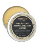 Buy Yellowell Natural Beeswax Leather Cream | 4 oz | Restore Soften & Protect Leather | Beeswax Shea Butter Almond & Castor Oil - Buy Online on GoSupps.com