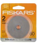 Fiskars 60mm Titanium Rotary Blades - 2 Pack, Silver - Buy Online on GoSupps.com