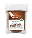 Healthworks Cacao Powder 16oz - Organic, Vegan, Keto, Non-GMO | Cocoa Chocolate Substitute | Antioxidant Superfood from Peruvian Bean/Nut | Sugar-Free | 1 Pound Pack - Buy Online on GoSupps.com