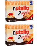 Ferrero Nutella B-Ready Mini Baguettes with Creamy Nutella - 15 Pieces, 10.13 oz (286g) - Pack of 2, Italian Import - Buy Online on GoSupps.com
