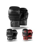 Sanabul Essential 7 oz MMA Hybrid Sparring Gloves - AllBlack (Large/X-Large) - Buy Online on GoSupps.com