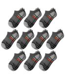 Comfoex 10 Pairs Boys Socks Ankle Athletic Socks For Big Little Kids Cotton Half Cushioned Socks Grey 10 Pairs 7-10 Years - Buy Online on GoSupps.com