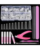 Clear Nail Tips Set MORGLES 500 Pcs Fake Nails With Glue Acrylic Nail TipsNail Tips for Acrylic Extensions Coffin Nail Tips with Nail Clipper Files and Glues Cuticle Pusher and Fork Clear Coffin - Buy Online on GoSupps.com