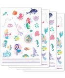 PapaKit Under the Sea Mermaids Temporary Tattoo Set - 54 Styles, Metallic Foil, Non-Toxic, Kids Birthday Party Favor - Buy Online on GoSupps.com