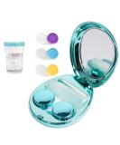 5-in-1 Green Travel Contact Lens Case with Mirror, Tweezers, Remover Tool & Solution Bottle - Buy Online on GoSupps.com