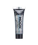Moon Glitter Holographic Fine Glitter Gel - Silver - 12ml | For Face, Body, Hair, Nails - Cosmetic Festival Glitter - Face Paint - Long-lasting Formula - Buy Online on GoSupps.com