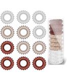 Spiral Hair Ties 12Pcs Plastic Hair Coil Bands Spiral Ponytail Holder Phone Cord Bobbles Bands Set for Women Girls Hair Accessories multicolor - Buy Online on GoSupps.com