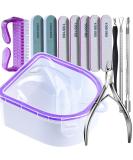 FANDAMEI Nail Soaking Bowl - Gel Polish Remover Acrylic & Dip Powder Tools Cuticle Kit - Manicure Essentials for Effortless Nail Care - Buy Online on GoSupps.com