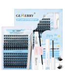 144Pcs Cluster Eyelash Extension Kit - D Curl 8-16mm DIY Individual Lash Kit with Bond, Seal, Glue Remover, and Tweezers - GEMERRY B-KIT B02-D - Buy Online on GoSupps.com