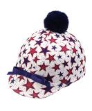 Harrison Howard Equestrian Riding Helmet Cover with Cute Bow - Classic Stars - Buy Online on GoSupps.com