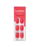 KISS imPRESS Gel Nail Kit, Corally Crazy, Short Length - Polish-Free Solid Color Manicure with PureFit Technology - Includes Prep Pad, Mini File, Cuticle Stick & 30 Fake Nails - Buy Online on GoSupps.com