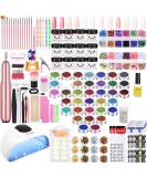 Milai Dipping Powder Nails Set - 12 Colors 72W UV/LED Lamp & Nail Cutter | Best Acrylic Nail Starter Kit for 3D Nail Art & Design - Buy Online on GoSupps.com