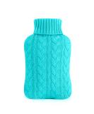 Samply 2L Hot Water Bottle with Knitted Cover - Hot/Cold Compress for Pain Relief - Sky Blue/Green - Buy Online on GoSupps.com