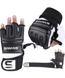 SAWANS Punching Bag Boxing Gloves | Karate MMA & Taekwondo Training | Muay Thai Martial Arts Gear - Black - Buy Online on GoSupps.com