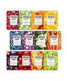 FARMSKIN Beauty Facial Sheet Mask 12 pcs Set | Essence Moisturizing Collection | Face Mask Skin Care | Hydrating Face Masks, Moisturizing, Brightening and Soothing | Korean Sheet Mask | Cruelty-Free - Buy Online on GoSupps.com