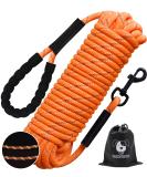 CANDYDOG Training Lead for Dogs 20m Reflective Long Dog Rope Leash with Soft Padded Handle for Dogs Suitable for Small to Large Dogs Orange - Classic Leashes and Training Leashes B1-20M - Buy Online on GoSupps.com