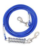 Yard Leash for Dogs - Shock Absorbing 3-15m Tie Out Cable - Durable Blue Dog Leash for Safe Outdoor Use - Buy Online on GoSupps.com