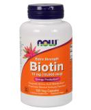 NOW Foods Biotin 10mg Extra Strength - 120 Vcaps | High Potency Hair, Skin & Nail Support - Buy Online on GoSupps.com