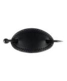 Black Faux Leather Zigzag Stitched Hair Pin Barrette - Slide Accessory - Buy Online on GoSupps.com