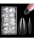 504pcs False Fake Nail Tips Pre-Buff Short Almond for Acrylic LEA-SHALL Soft Gel PMMA No File Matte Tip Break Resistant Clear Full Cover Nails Traceless Artificial Press On Kit Extension Set 504pcs Pre-Buffed Short Almond with Box - Buy Online on GoSupps.com