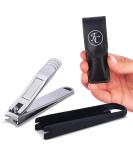 Fabcare Nail Clipper Set with Fan & Integrated Nail File | Extra Sharp & Durable Nail Cutter for Manicure & Pedicure Includes Case & eBook | Buy Nailzwicker Online - Buy Online on GoSupps.com